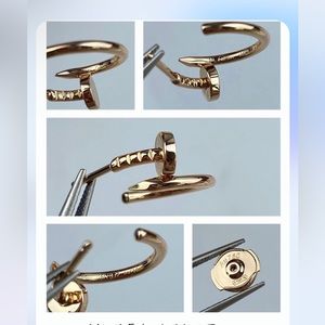 Irregular rose gold plated earrings —2 right side earrings so selling cheap